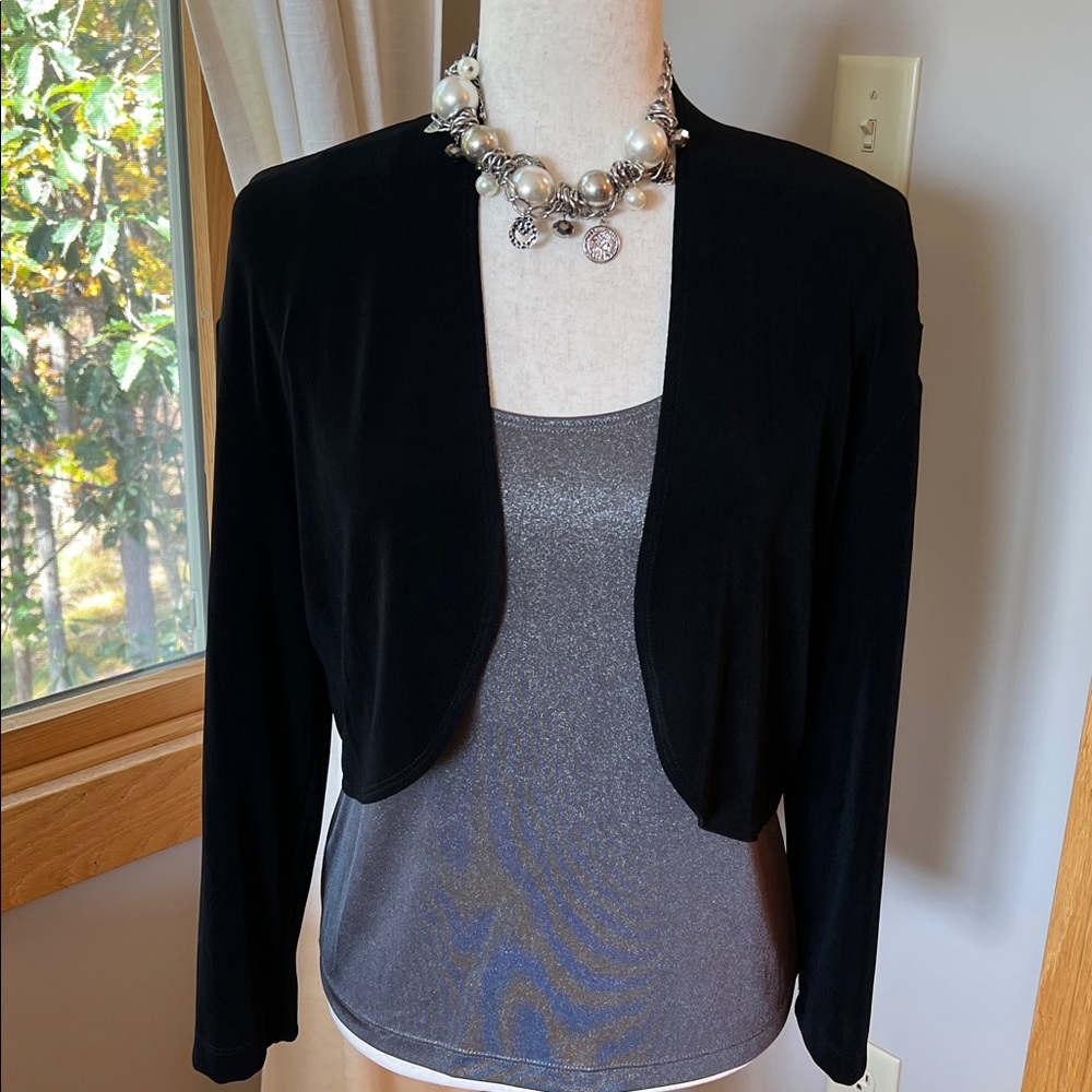 Like New Chico's Travelers Long Sleeve Black Shrug